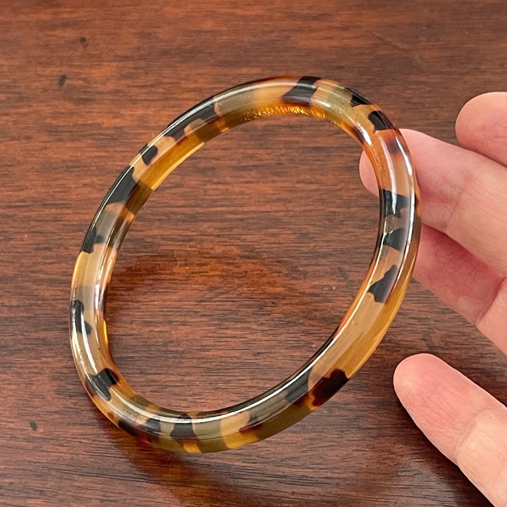 Vintage Tortoise Shell Pattern Cellulose Acetate … - image 6